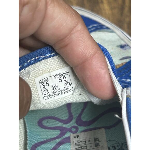 Vans Spongebob SquarePants x Classic Slip-On Shoes 'Alohabob' Size M 3.5 W 5 - Picture 9 of 13